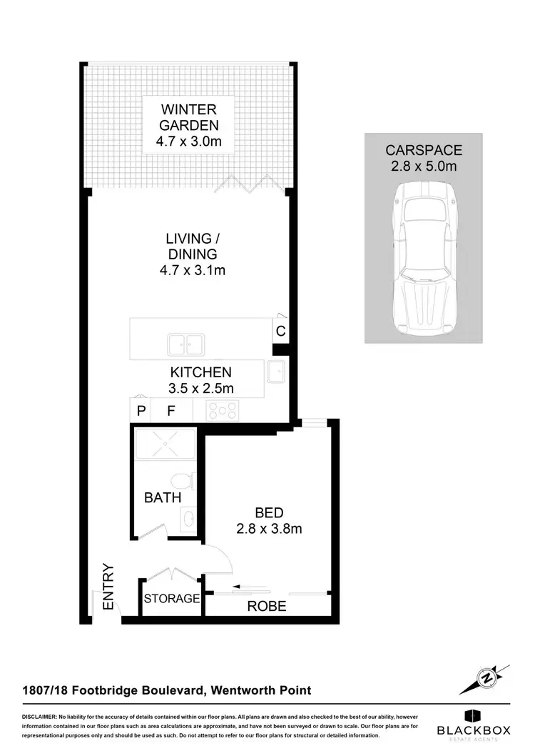Floorplan of Homely apartment listing, 1807/18 Footbridge Boulevard, Wentworth Point NSW 2127
