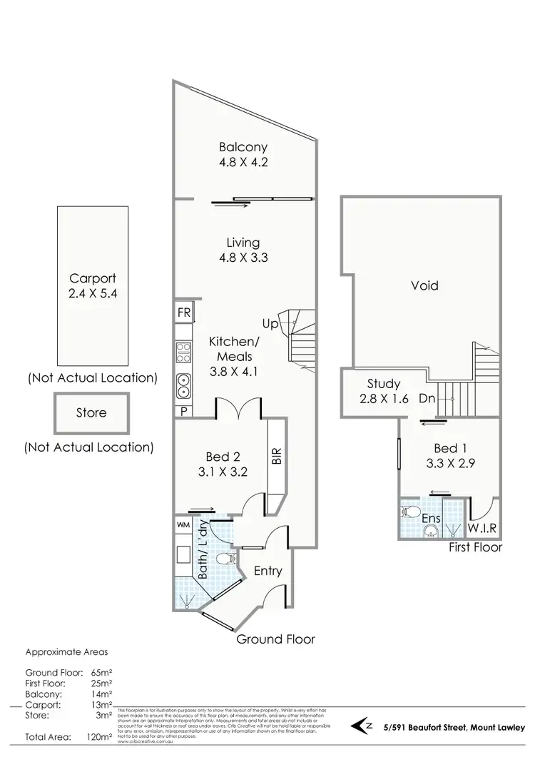 Floorplan of Homely apartment listing, 5/591 Beaufort Street, Mount Lawley WA 6050