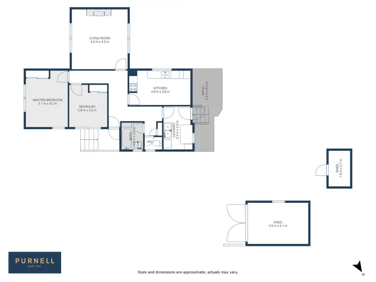 Floorplan of Homely semi-detached listing, 48 McIntyre Street, Narrabundah ACT 2604