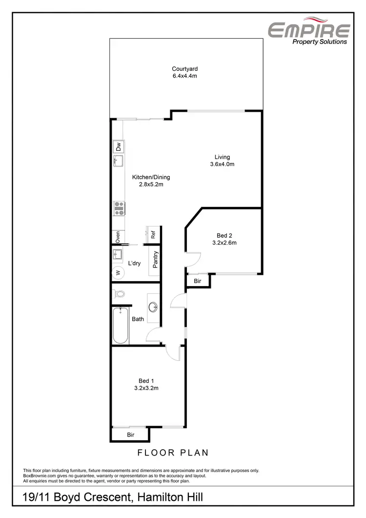 Floorplan of Homely villa listing, 19/11 Boyd Crescent, Hamilton Hill WA 6163