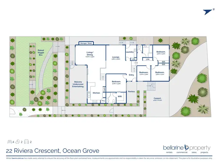 Floorplan of Homely house listing, 22 Riviera Crescent, Ocean Grove VIC 3226