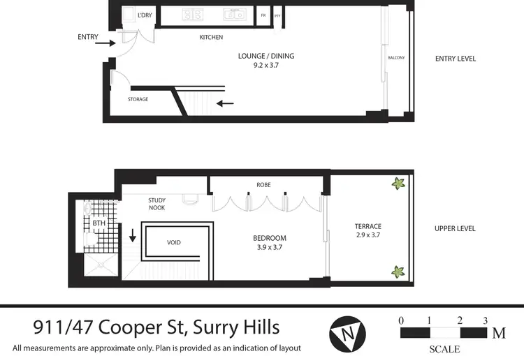 Floorplan of Homely apartment listing, 911/47-53 Cooper Street, Surry Hills NSW 2010