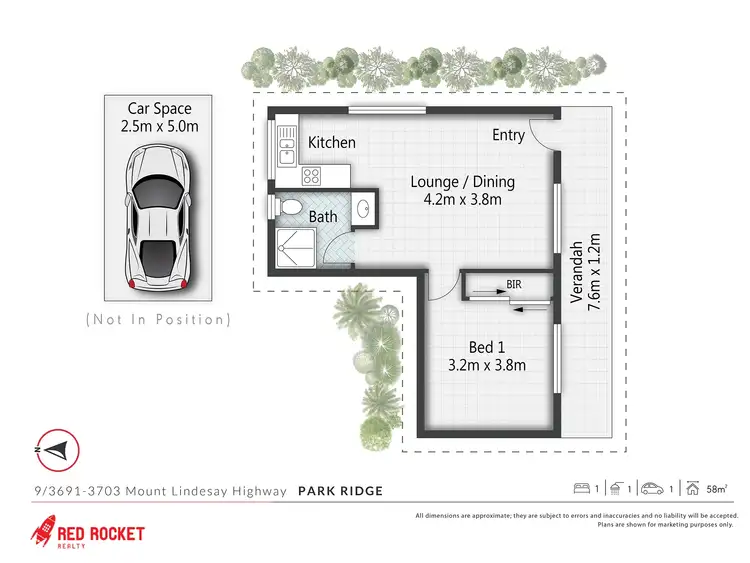 Floorplan of Homely unit listing, 9/3691-3703 Mount Lindesay Highway, Park Ridge QLD 4125
