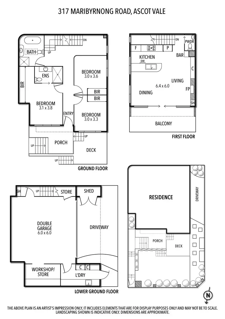 Floorplan of Homely townhouse listing, 317 Maribyrnong Road, Ascot Vale VIC 3032