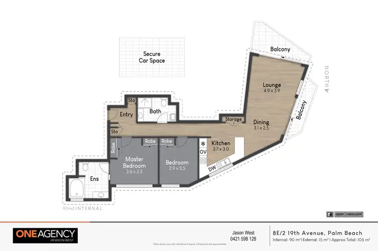Floorplan of Homely apartment listing, 8e/2 Nineteenth Avenue, Palm Beach QLD 4221