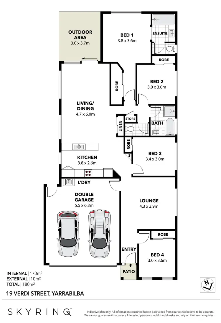 Floorplan of Homely house listing, 19 Verdi Street, Yarrabilba QLD 4207