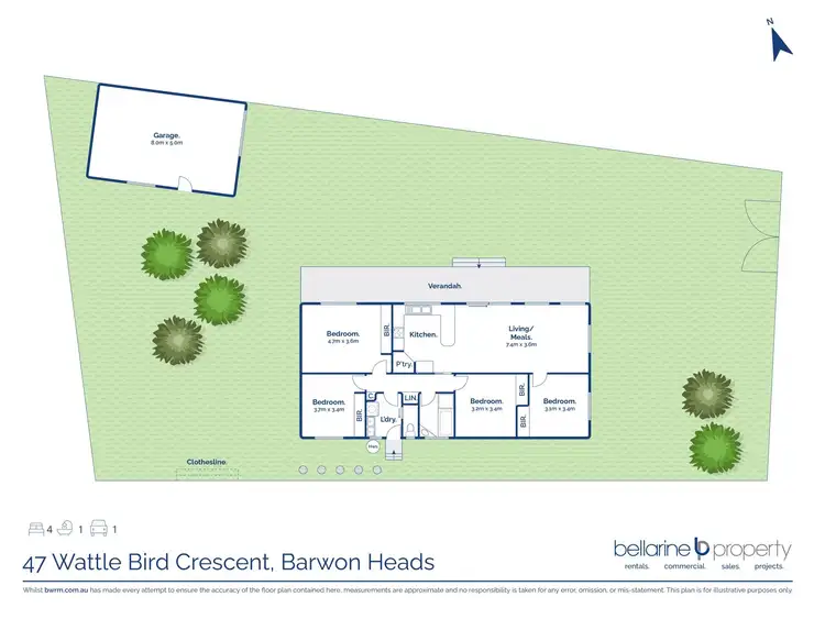 Floorplan of Homely house listing, 47 Wattlebird Crescent, Barwon Heads VIC 3227