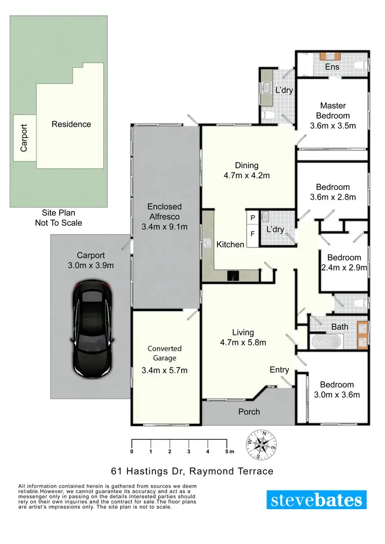 Floorplan of Homely house listing, 61 Hastings Drive, Raymond Terrace NSW 2324