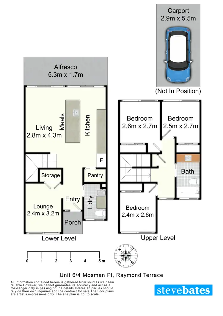 Floorplan of Homely townhouse listing, 6/4 Mosman Place, Raymond Terrace NSW 2324