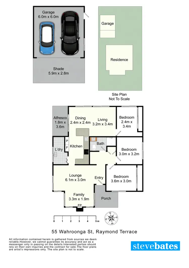 Floorplan of Homely house listing, 55 Wahroonga Street, Raymond Terrace NSW 2324