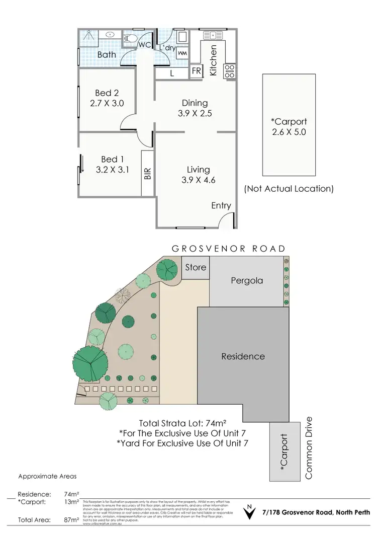 Floorplan of Homely villa listing, 7/178 Grosvenor Road, North Perth WA 6006