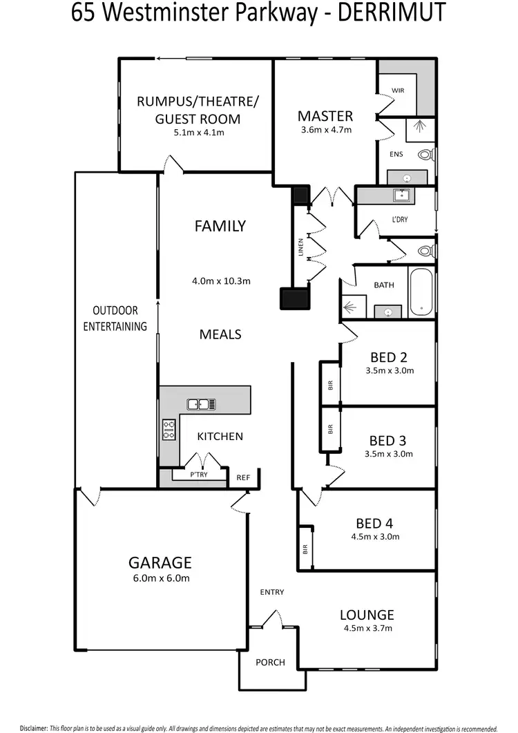Floorplan of Homely house listing, 65 Westminster Parkway, Derrimut VIC 3026