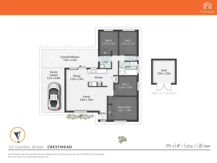 Floorplan of Homely house listing, 12 Cavillon Street, Crestmead QLD 4132