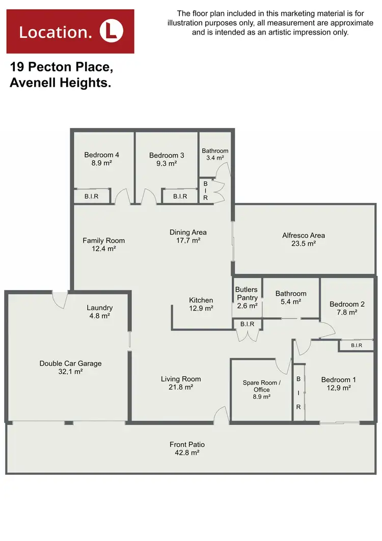 Floorplan of Homely house listing, 19 Pecton Place, Avenell Heights QLD 4670