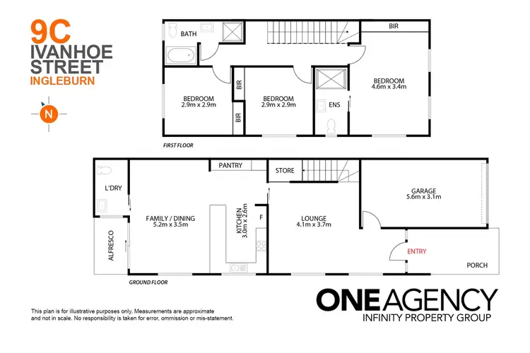 Floorplan of Homely semi-detached listing, 9C Ivanhoe Street, Ingleburn NSW 2565