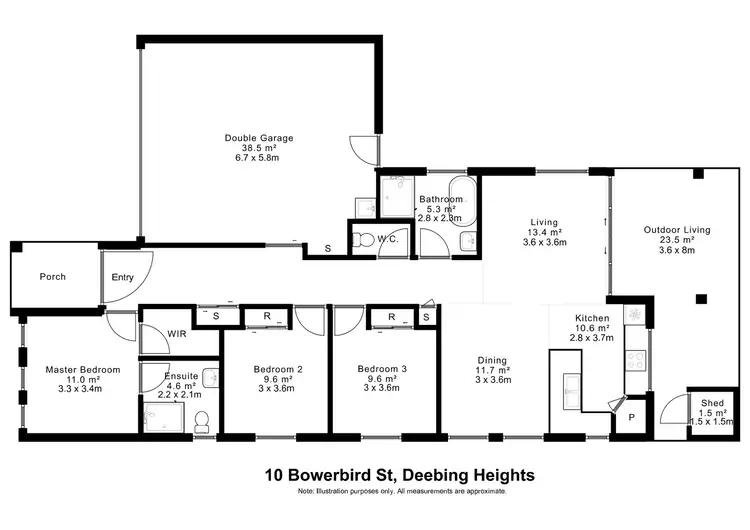 Floorplan of Homely house listing, 10 Bowerbird Street, Deebing Heights QLD 4306