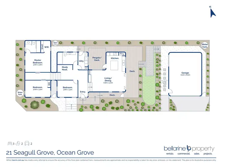 Floorplan of Homely house listing, 21 Seagull Grove, Ocean Grove VIC 3226