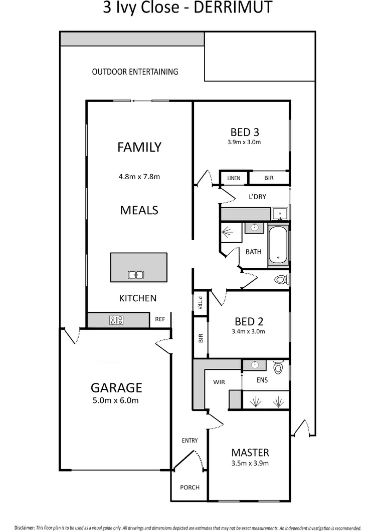 Floorplan of Homely house listing, 3 Ivy Close, Derrimut VIC 3026