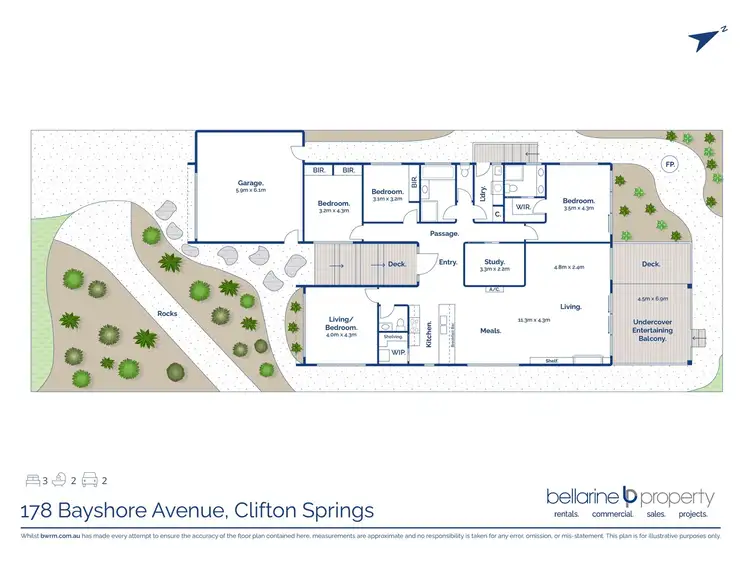Floorplan of Homely house listing, 178 Bay Shore Avenue, Clifton Springs VIC 3222