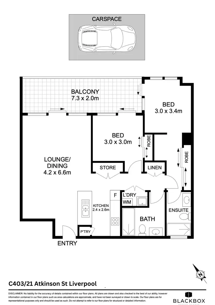 Floorplan of Homely apartment listing, c403/21 Atkinson Street, Liverpool NSW 2170