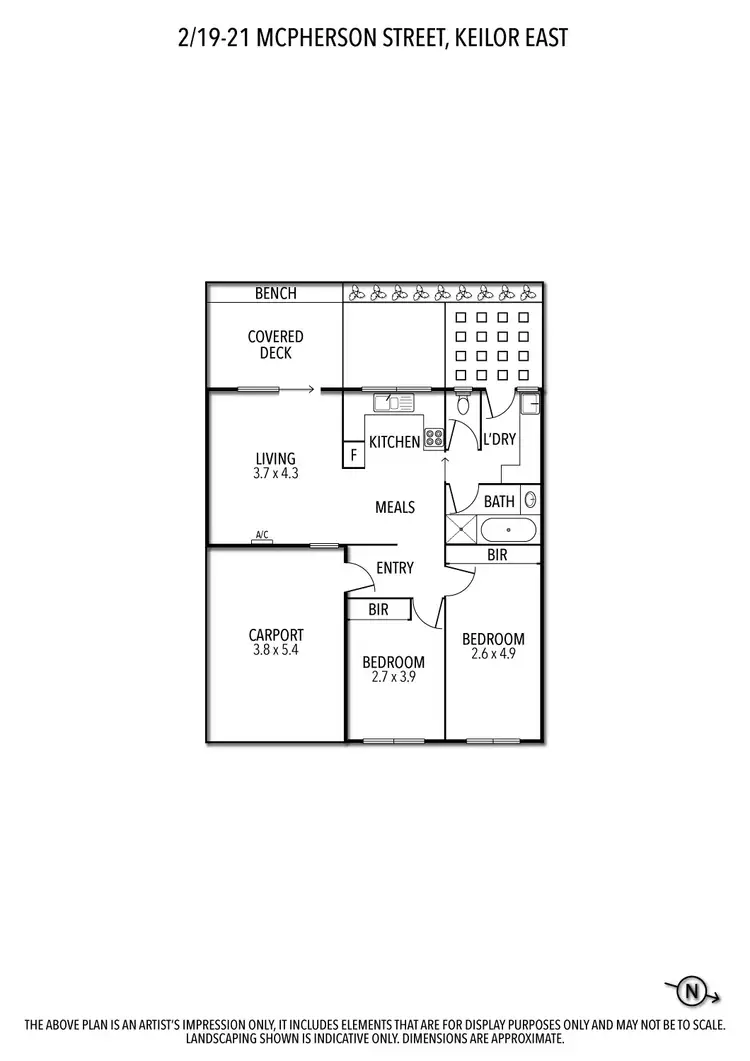 Floorplan of Homely unit listing, 2/19-21 McPherson Street, Keilor East VIC 3033