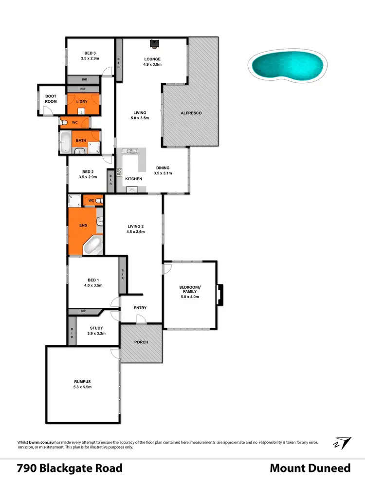 Floorplan of Homely rural property listing, 790 Blackgate Road, Torquay VIC 3228