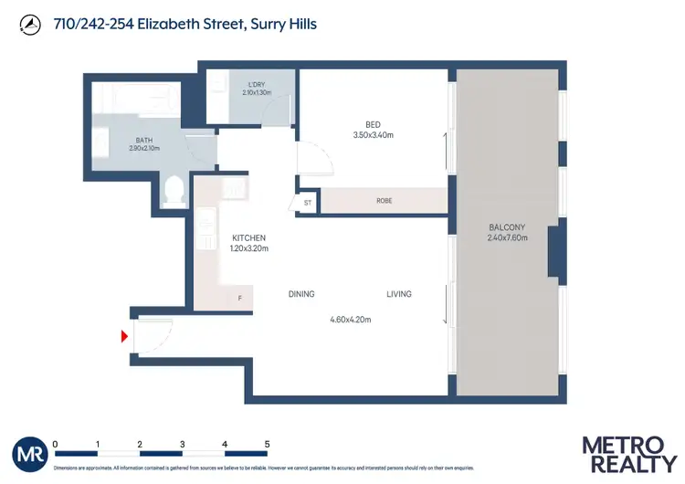 Floorplan of Homely apartment listing, 710/242 Elizabeth St, Surry Hills NSW 2010