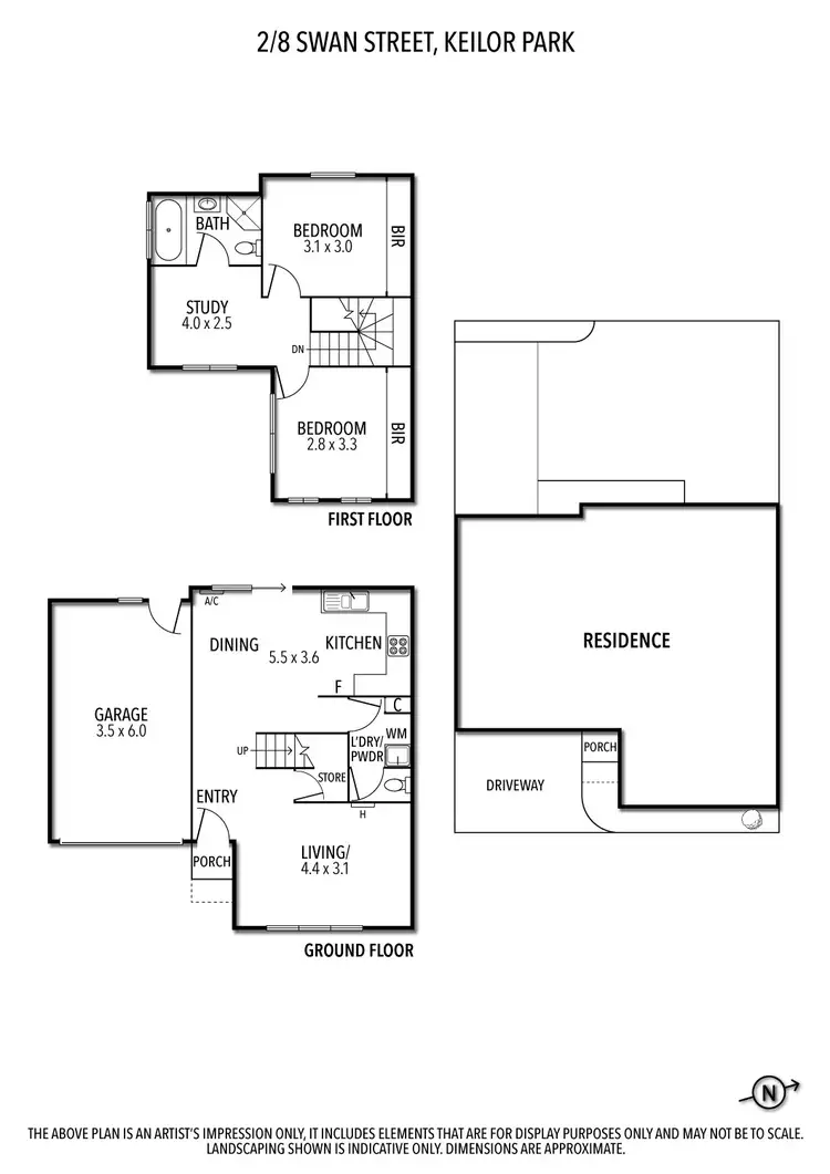 Floorplan of Homely townhouse listing, 2/8 Swan Street, Keilor Park VIC 3042