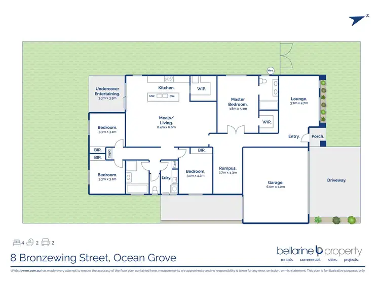Floorplan of Homely house listing, 8 Bronzewing Street, Ocean Grove VIC 3226
