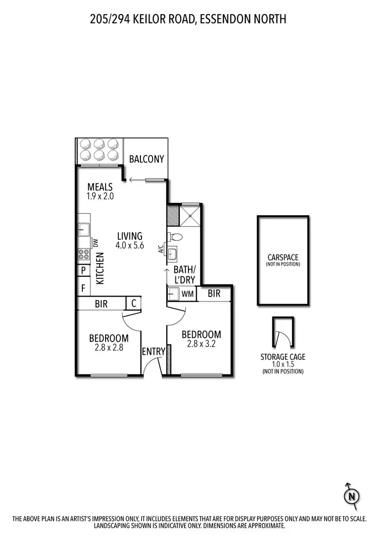 Floorplan of Homely unit listing, 205/294 Keilor Road, Essendon North VIC 3041