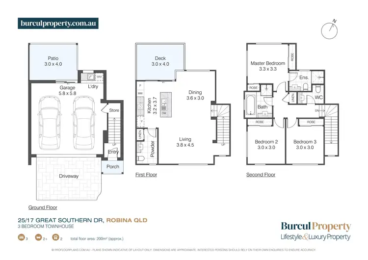 Floorplan of Homely townhouse listing, 25/17 Great Southern Drive, Robina QLD 4226