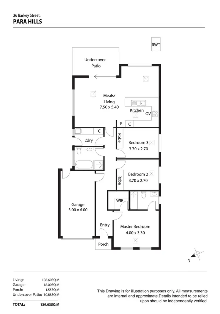 Floorplan of Homely house listing, 26 Barkey Street, Para Hills SA 5096