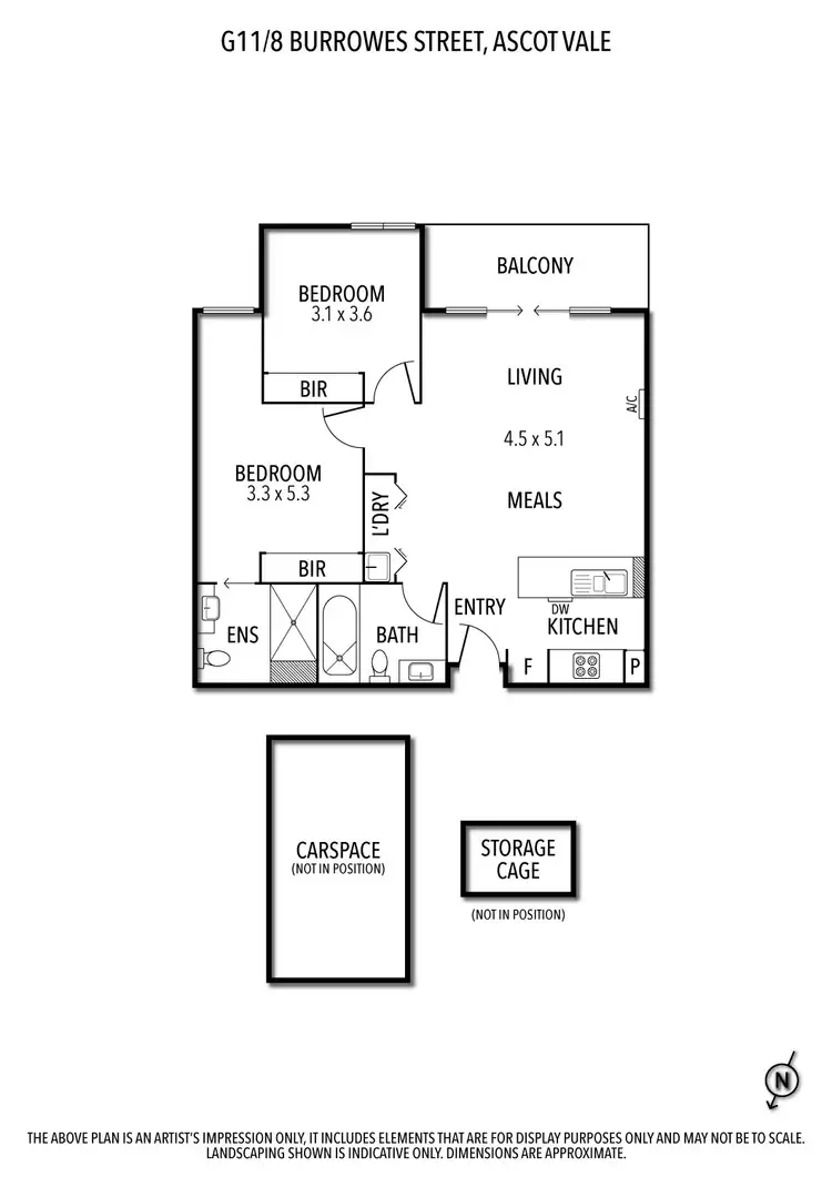 Floorplan of Homely apartment listing, G11/8 Burrowes Street, Ascot Vale VIC 3032