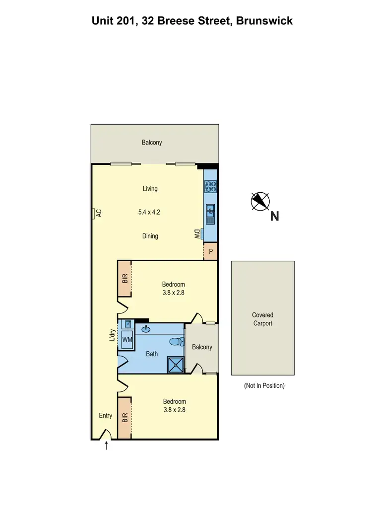 Floorplan of Homely apartment listing, 201/32 Breese Street, Brunswick VIC 3056