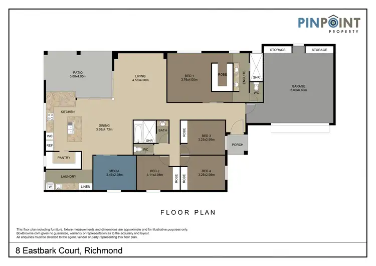 Floorplan of Homely house listing, 8 Eastbark Court, Richmond QLD 4740