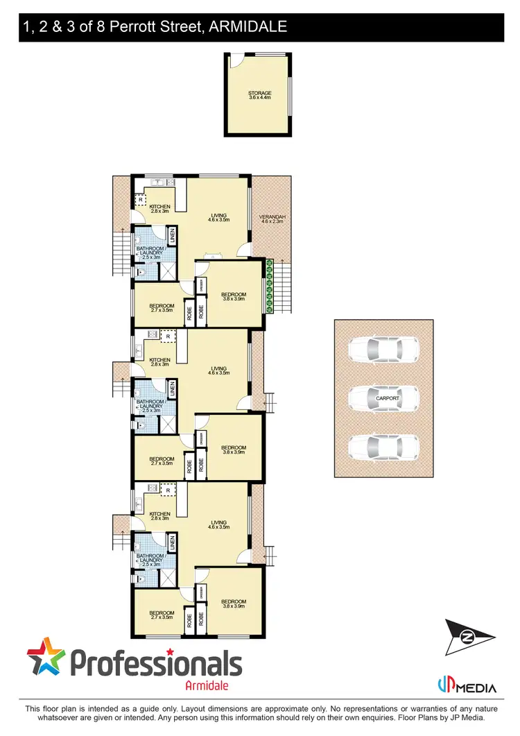 Floorplan of Homely block of units listing, 8 Perrott Street, Armidale NSW 2350