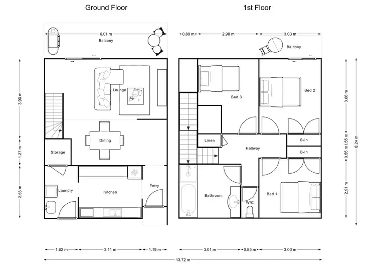 Floorplan of Homely townhouse listing, 15/39 Woollybutt Way, Muswellbrook NSW 2333