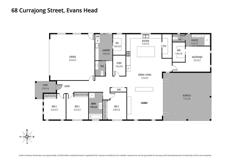 Floorplan of Homely house listing, 68 Currajong Street, Evans Head NSW 2473