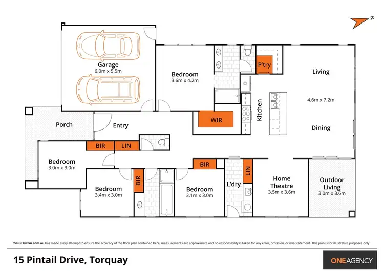 Floorplan of Homely house listing, 15 Pintail Drive, Torquay VIC 3228