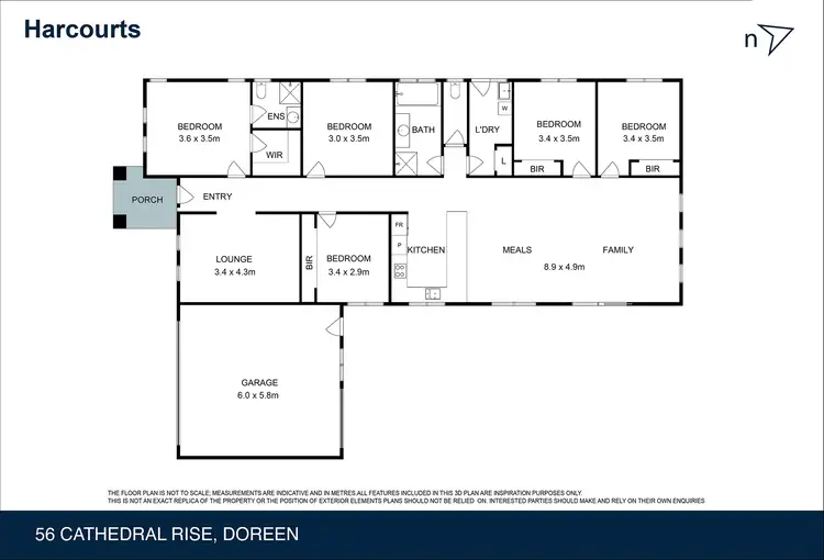 Floorplan of Homely house listing, 56 Cathedral Rise, Doreen VIC 3754