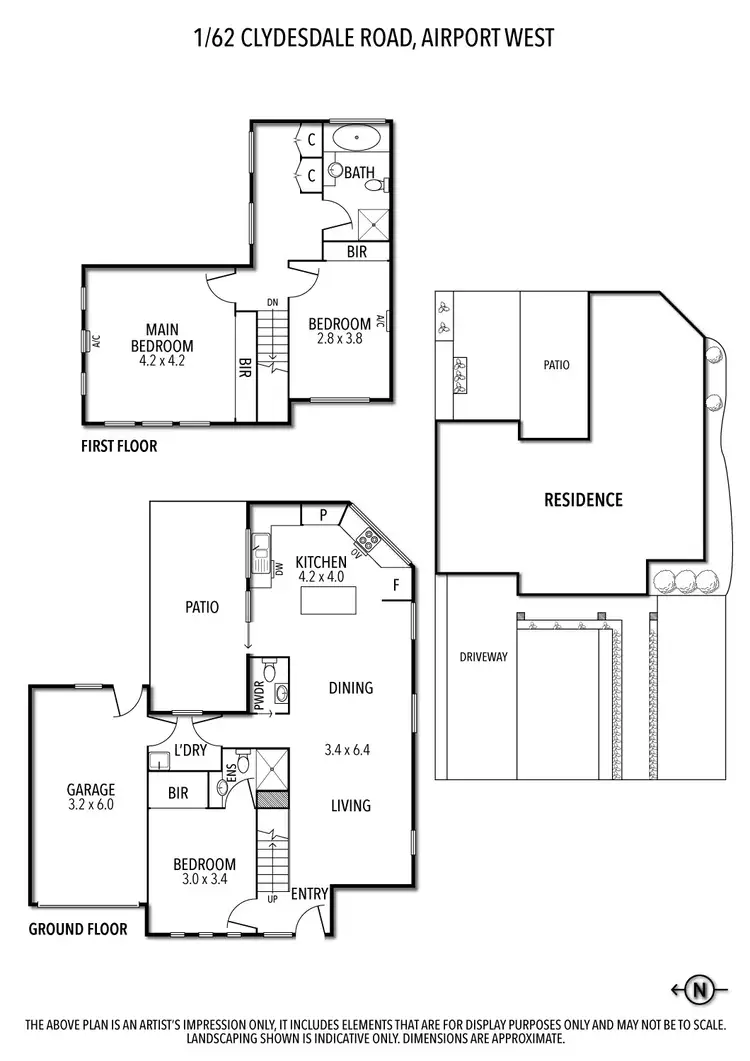 Floorplan of Homely townhouse listing, 1/62 Clydesdale Road, Airport West VIC 3042