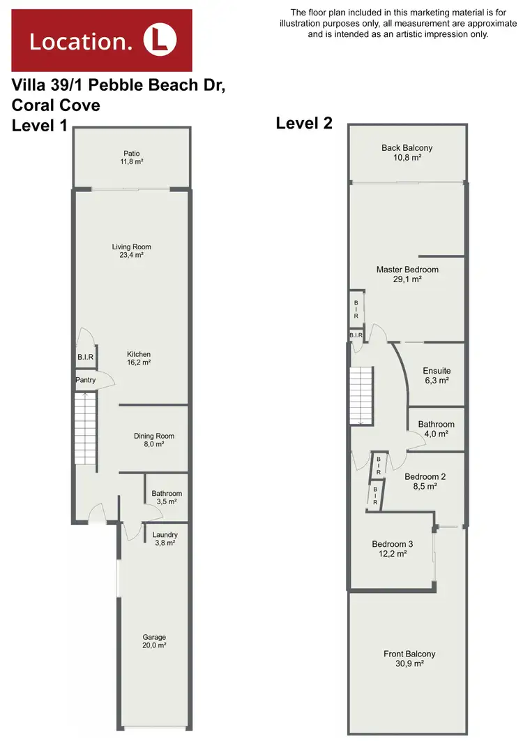 Floorplan of Homely unit listing, 39/1 Pebble Beach Drive, Coral Cove QLD 4670