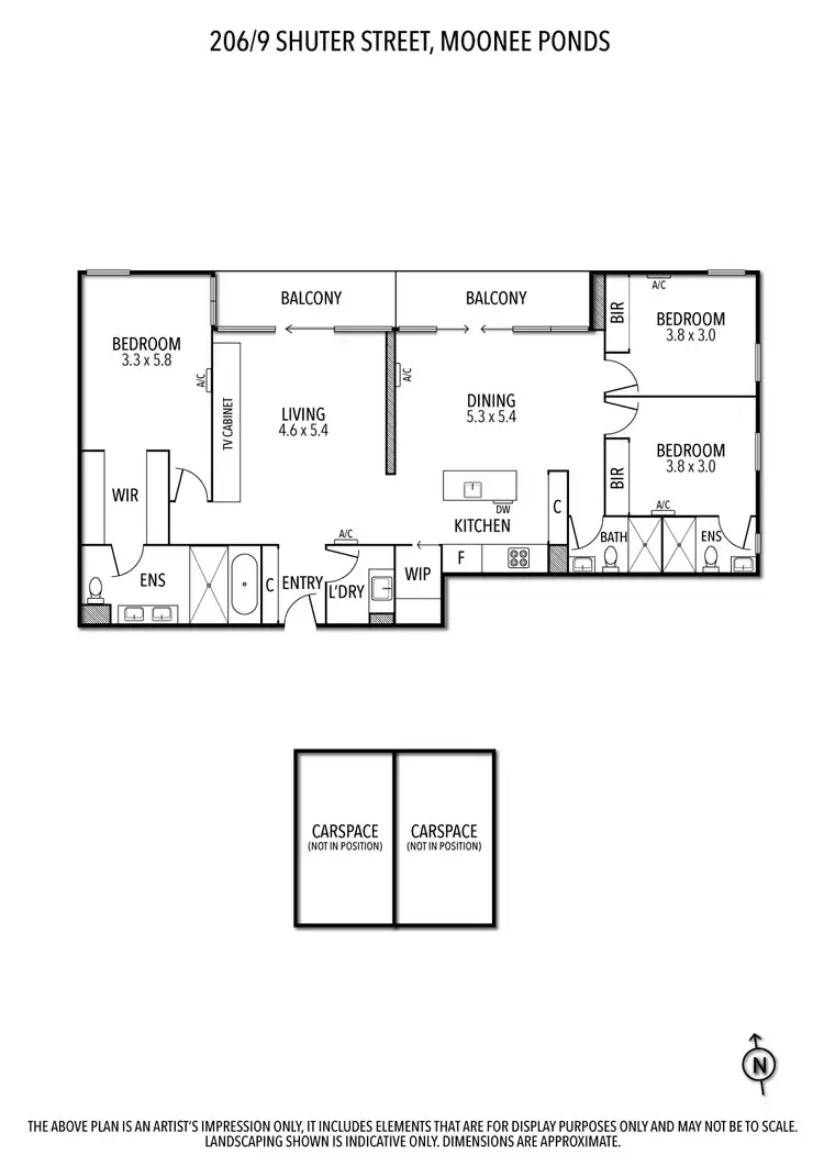 Floorplan of Homely apartment listing, 206/9 Shuter Street, Moonee Ponds VIC 3039
