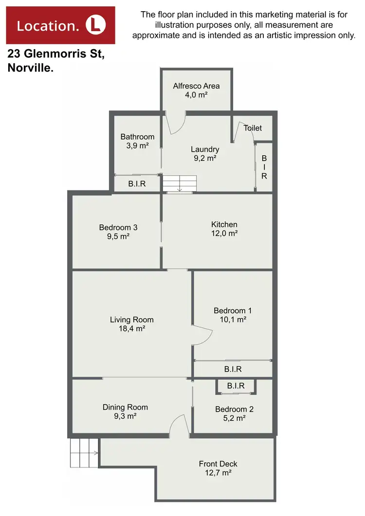 Floorplan of Homely house listing, 23 Glenmorris Street, Norville QLD 4670