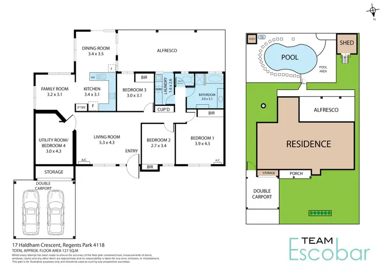 Floorplan of Homely house listing, 17 Haldham Crescent, Regents Park QLD 4118