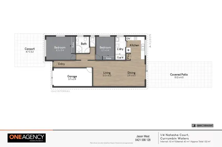 Floorplan of Homely semi-detached listing, 1/4 Natasha Ct, Currumbin Waters QLD 4223