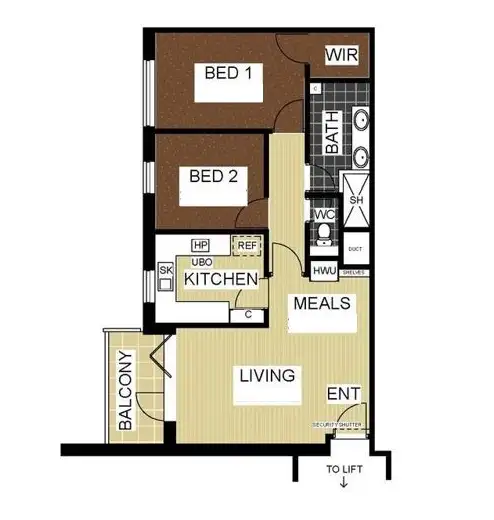 Floorplan of Homely apartment listing, 53/40 Pollard Street, Glendalough WA 6016