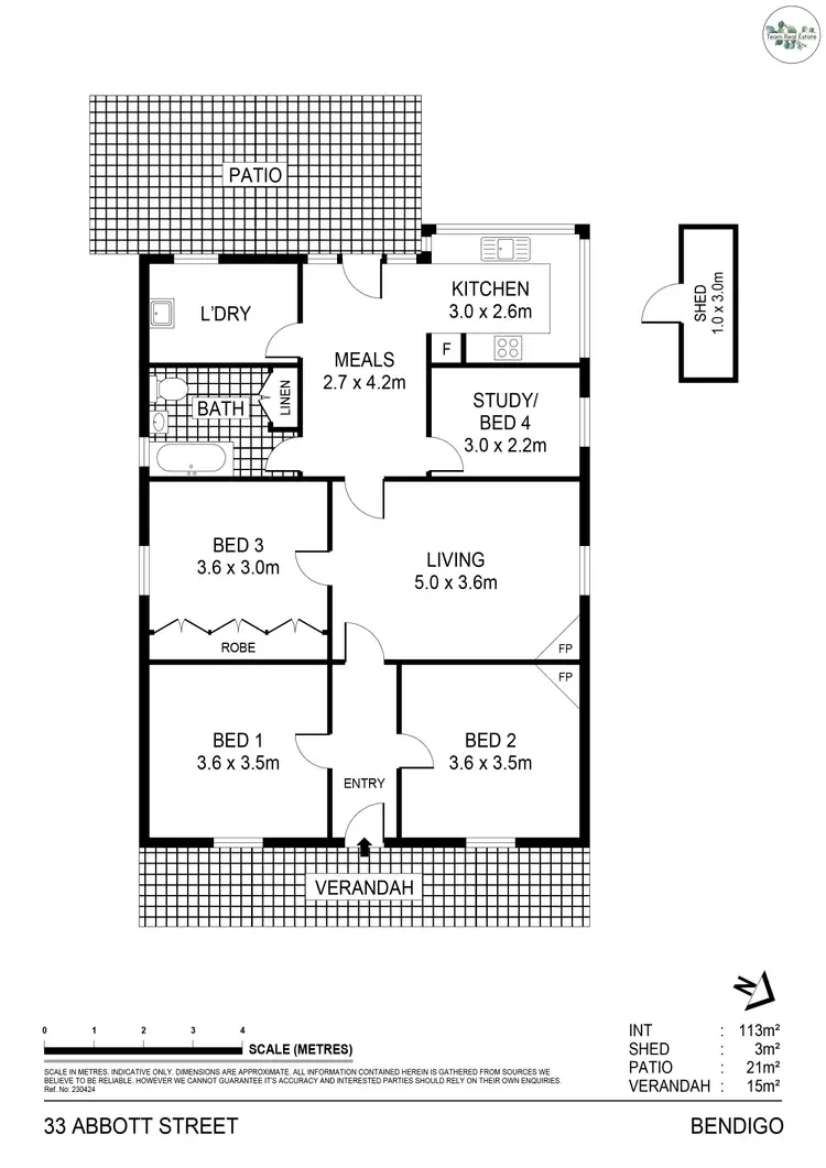 Floorplan of Homely house listing, 33 Abbott Street, Bendigo VIC 3550