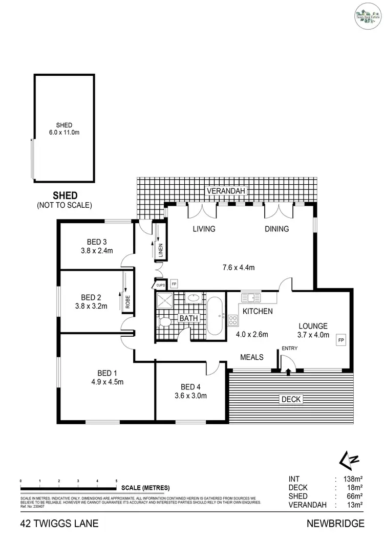 Floorplan of Homely house listing, 42 Twiggs Lane, Newbridge VIC 3551