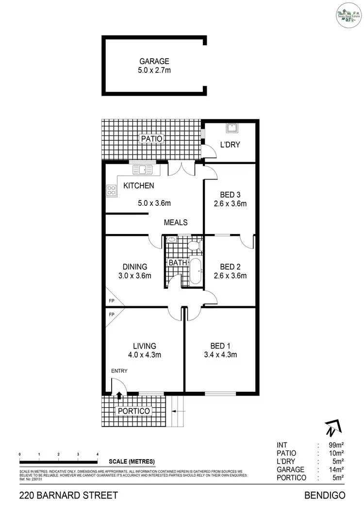 Floorplan of Homely house listing, 220 Barnard Street, Bendigo VIC 3550